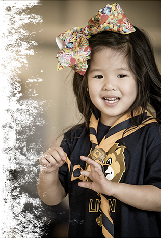 Lion Cub Scout in tshirt
